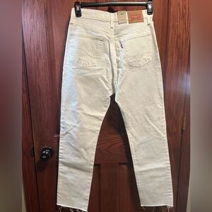 Women’s Levi’s 501 White 28x30‎ NWT Button Fly